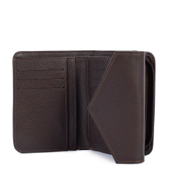 Lancaster Foulonne Double Back Pocket Wallet 170-29 Dark Brown