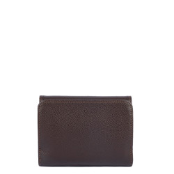Lancaster Foulonne Double Back Pocket Wallet 170-29 Dark Brown