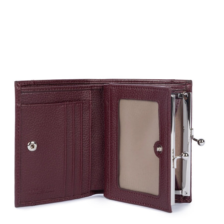 Lancaster Foulonné Coin Purse and Wallet Leather 170-31 Bordeaux
