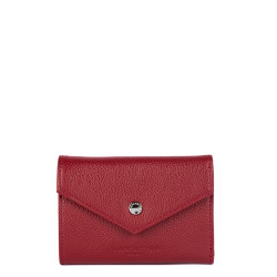Lancaster Foulonné Card Holder 170-36 Carmine
