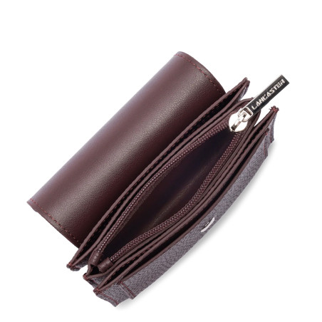 Lancaster Maya Double Kba Card Holder 117-010 Dark Bordeaux