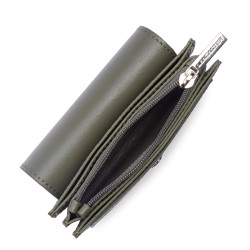 Lancaster Maya Double Kba Porte Cartes 117-010 Kaki ouvert