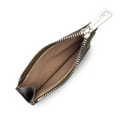 Lancaster Paris Porte Cartes 131-022 Kaki Foncé ouvert