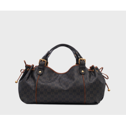 Gérard Darel The 24 Hours Handbag in Oiled Canvas and Printed Patches