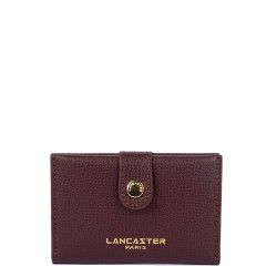 Lancaster Sierra Card Holder in Grained Leather 138-011 Dark Bordeaux