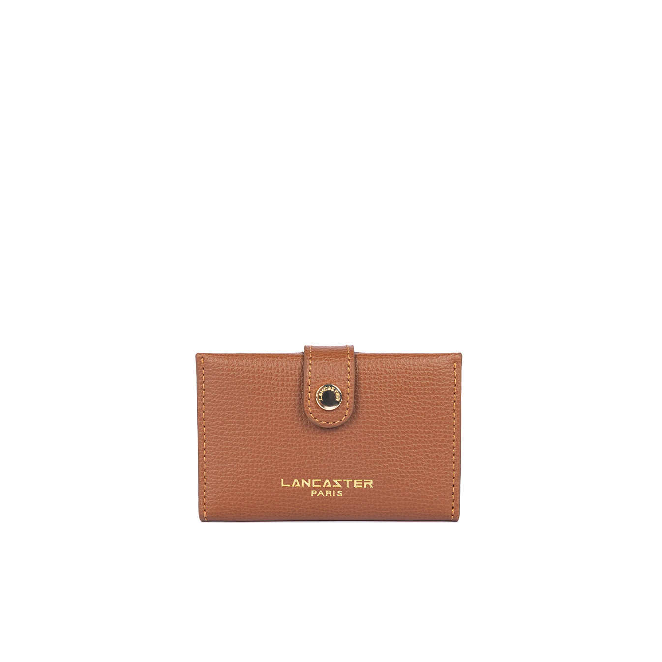 Lancaster Sierra Card Holder in Grained Leather 138-011 Camel