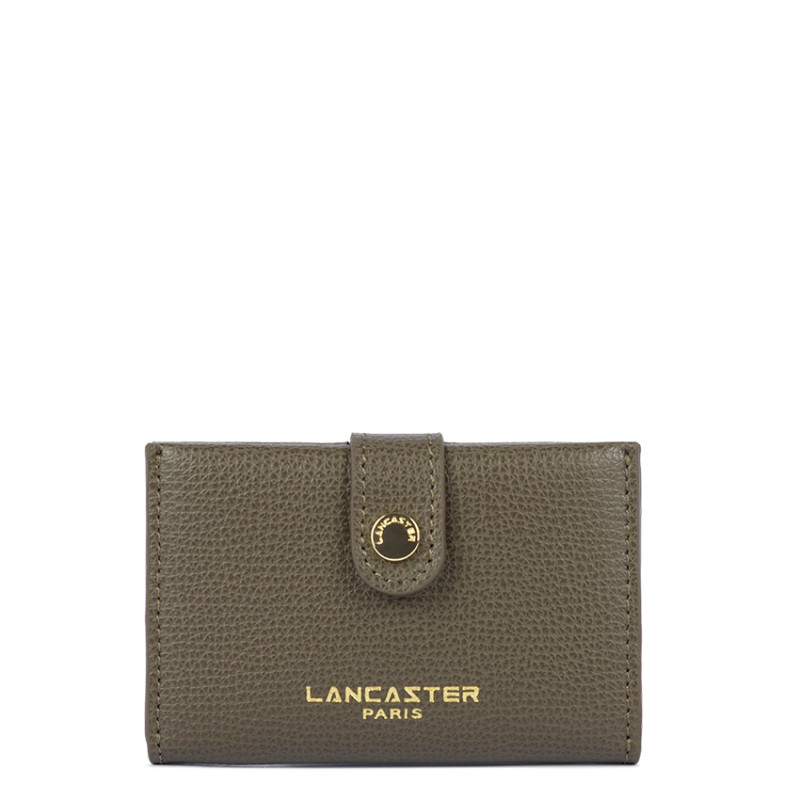 Lancaster Sierra Card Holder in Grained Leather 138-011 Khaki