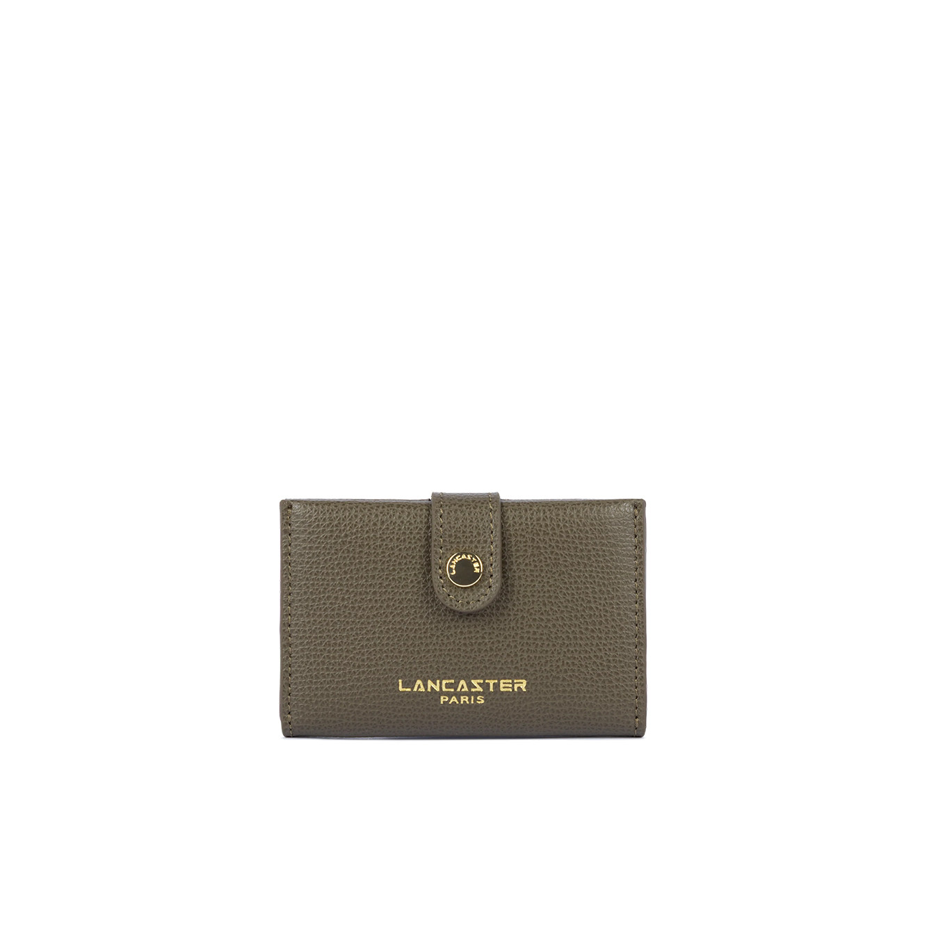 Lancaster Sierra Card Holder in Grained Leather 138-011 Khaki