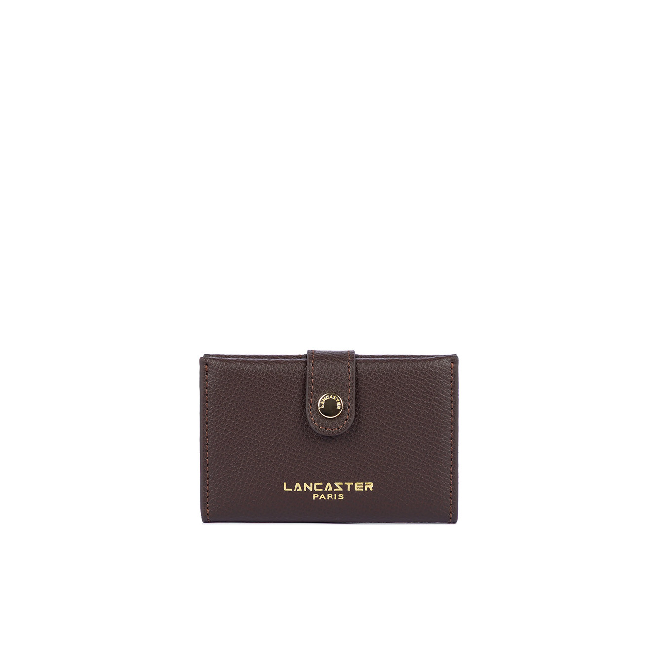 Lancaster Sierra Card Holder in Grained Leather 138-011 Dark Brown