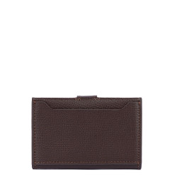 Lancaster Sierra Card Holder in Grained Leather 138-011 Dark Brown