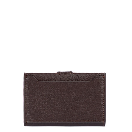 Lancaster Sierra Card Holder in Grained Leather 138-011 Dark Brown