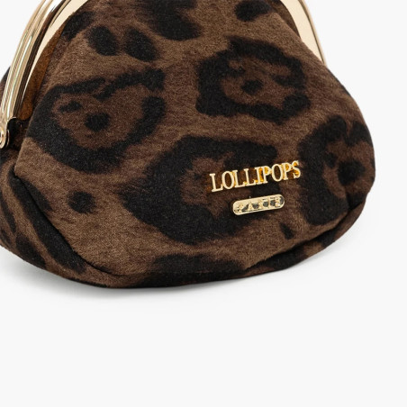 Lollipops Tim Coin Purse Leopard Brown