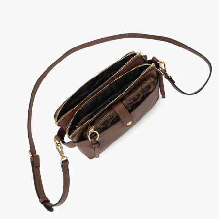 Lollipops Tim Multi-Pocket Crossbody Bag Cognac