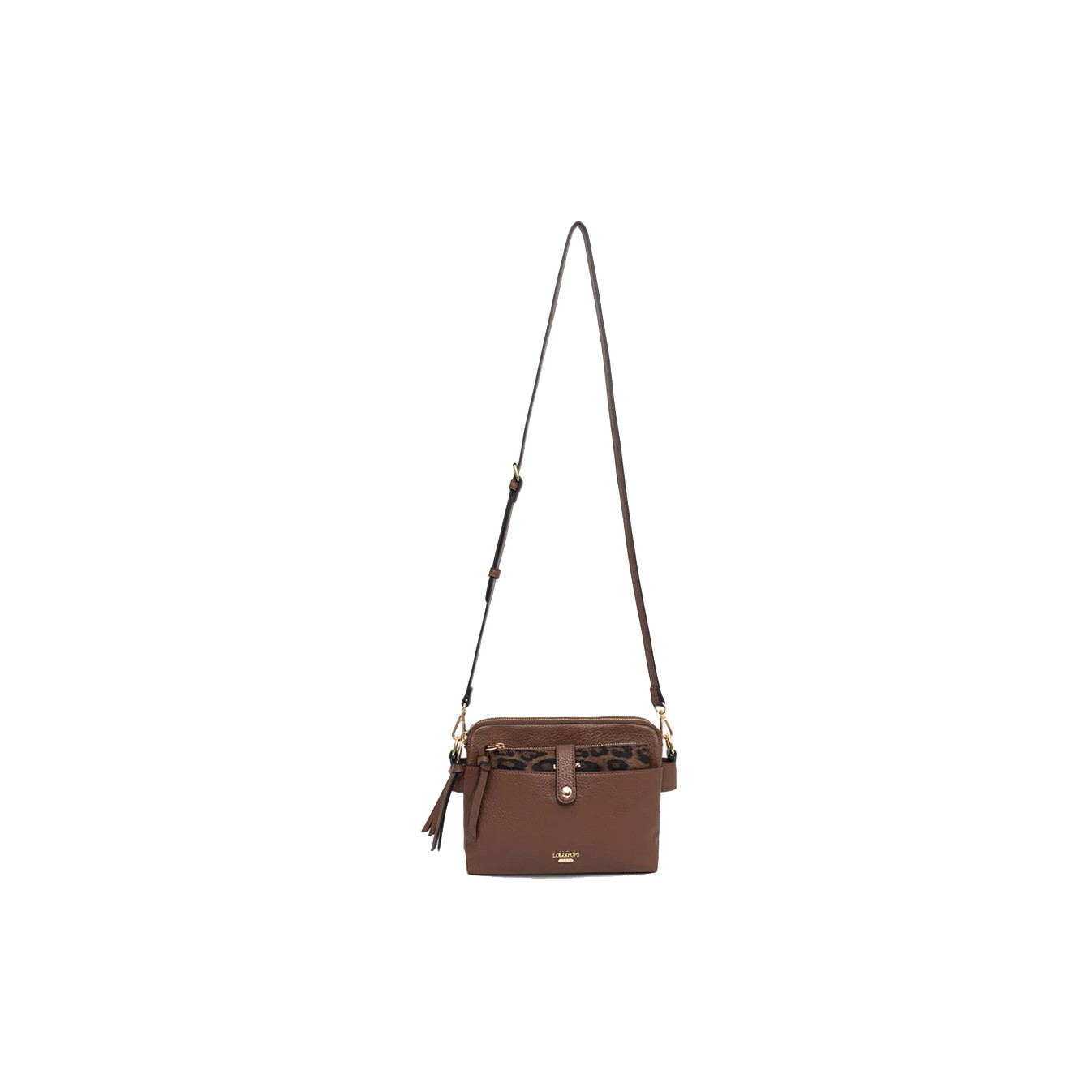 Lollipops Tim Multi-Pocket Crossbody Bag Cognac