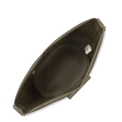 Lancaster Maya Double Kba Bucket Bag with Leather Trim 517-107 Khaki