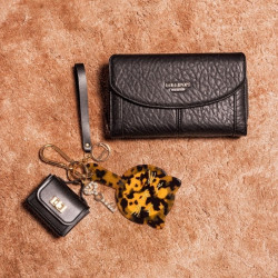 Lollipops Tissalia Keychain and Bag Jewelry Leopard Mirror Black