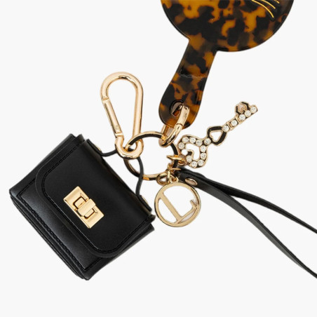 Lollipops Tissalia Porte Clés Bijou de sac miroir chat Noir details