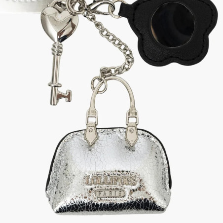 Lollipops Tissalia Keychain Jewelry Bag Mirror Flower Silver