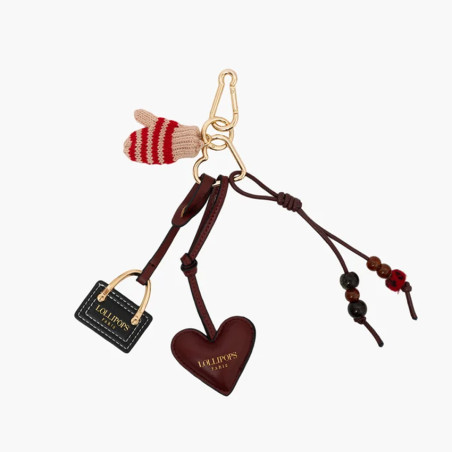 Lollipops Tissalia Porte Clés Bijou de sac Cœur Rouge