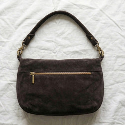 Mila Louise Maey V Sac Porté Travers En Cuir Brun Dark dos