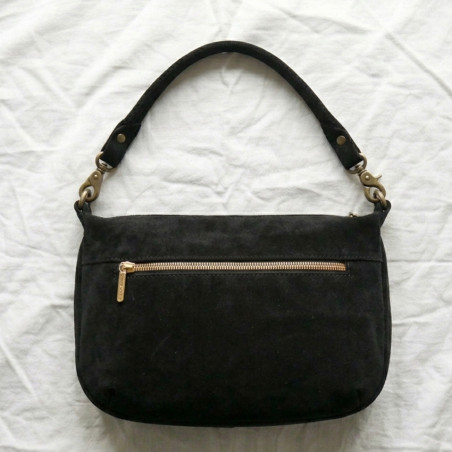 Mila Louise Maey V Crossbody Bag in Kaki Dark Leather