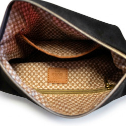 Mila Louise Maey V Crossbody Bag in Kaki Dark Leather