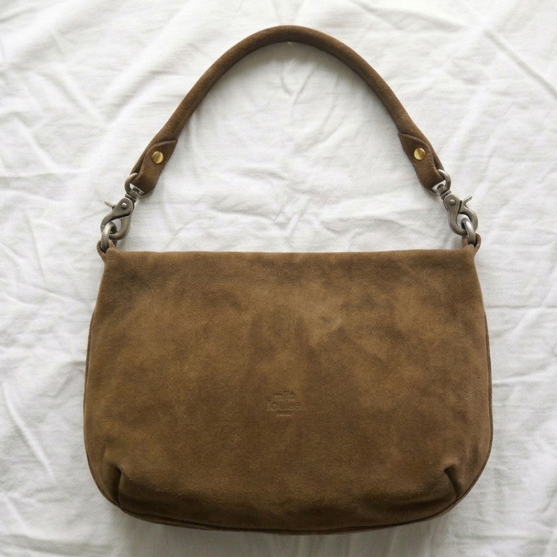 Mila Louise Maey V Crossbody Bag in Ocre Dark Leather