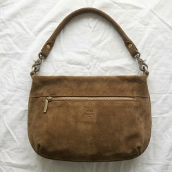 Mila Louise Maey V Crossbody Bag in Ocre Dark Leather