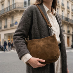 Mila Louise Maey V Crossbody Bag in Ocre Dark Leather