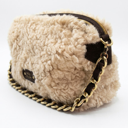 Mila Louise Mama L FR Sac Trotteur En Fausse Fourrure Brun côté