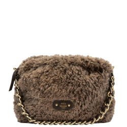Mila Louise Mama L FR Faux Fur Tote Bag Grey