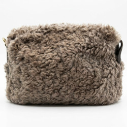 Mila Louise Mama L FR Faux Fur Tote Bag Grey