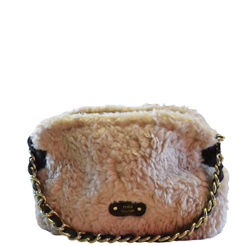 Mila Louise Mama L FR Faux Fur Trotting Bag Dark Khaki