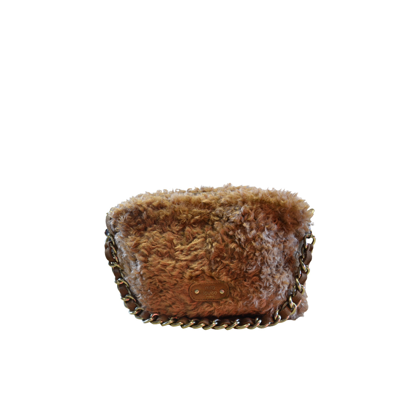 Mila Louise Mama L FR Faux Fur Trotting Bag Ochre