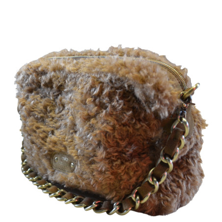 Mila Louise Mama L FR Faux Fur Trotting Bag Ochre