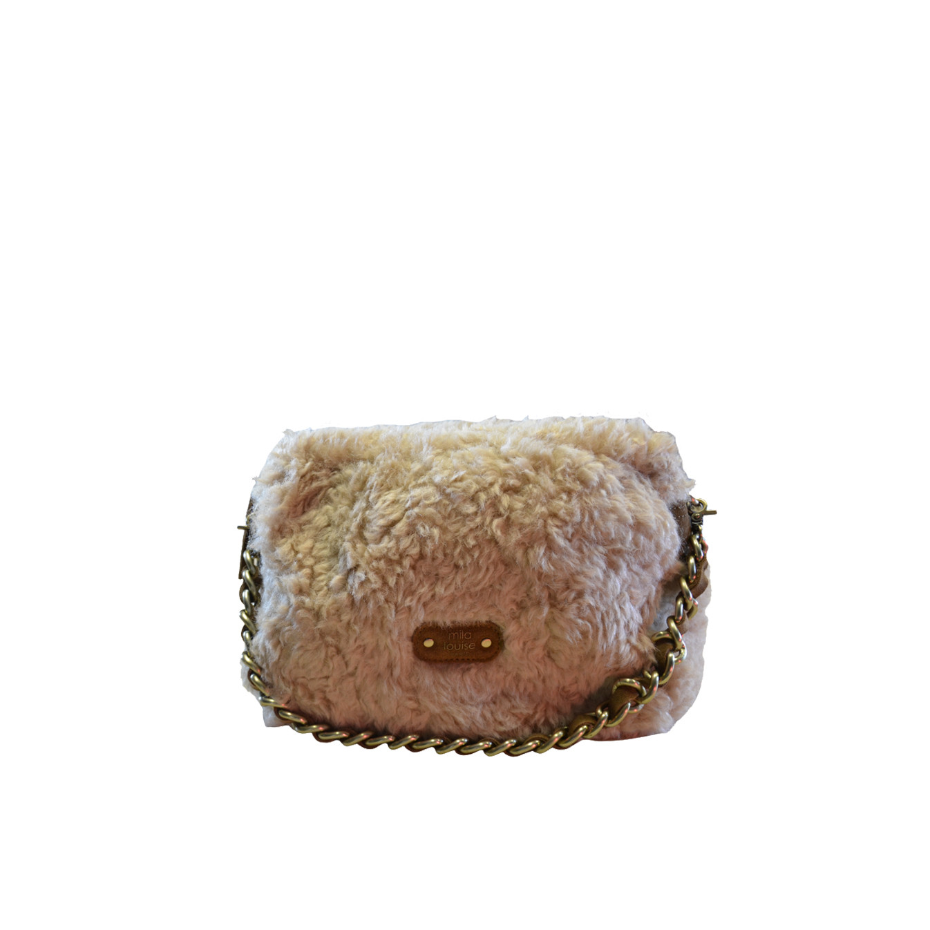 Mila Louise Mama L FR Faux Fur Trotting Bag Dark Ochre