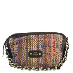 Mila Louise Mama TS Woven and Colored Brown Tote Bag