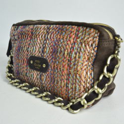 Mila Louise Mama TS Woven and Colored Brown Tote Bag