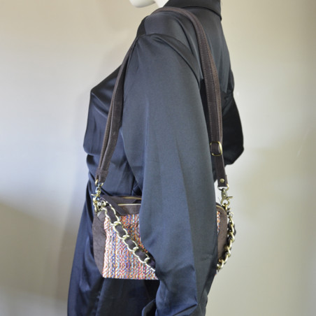 Mila Louise Mama TS Woven and Colored Brown Tote Bag