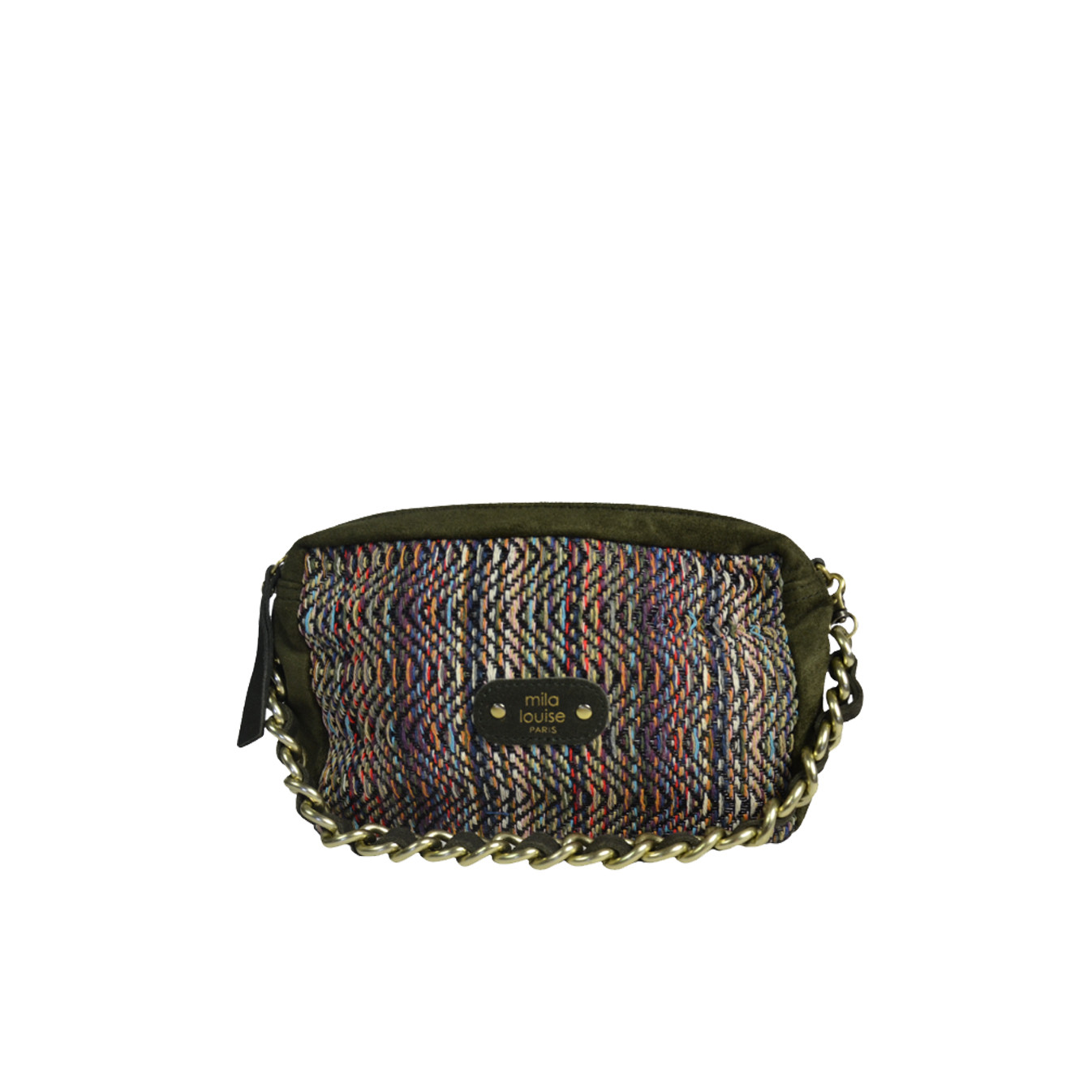 Mila Louise Mama TS Woven and Colored Kaki Dark Tote Bag