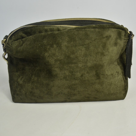 Mila Louise Mama TS Sac Trotteur Tressé Et Coloré Kaki Dark dos