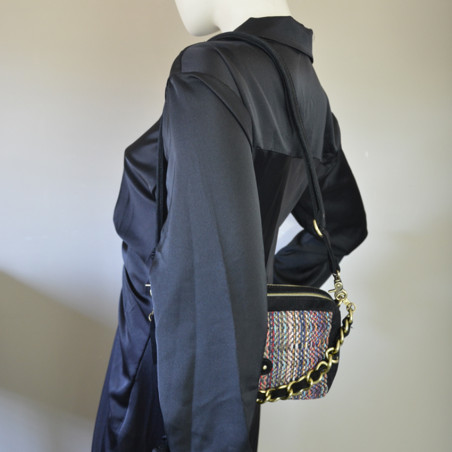 Mila Louise Mama TS Woven and Colored Tote Bag Black