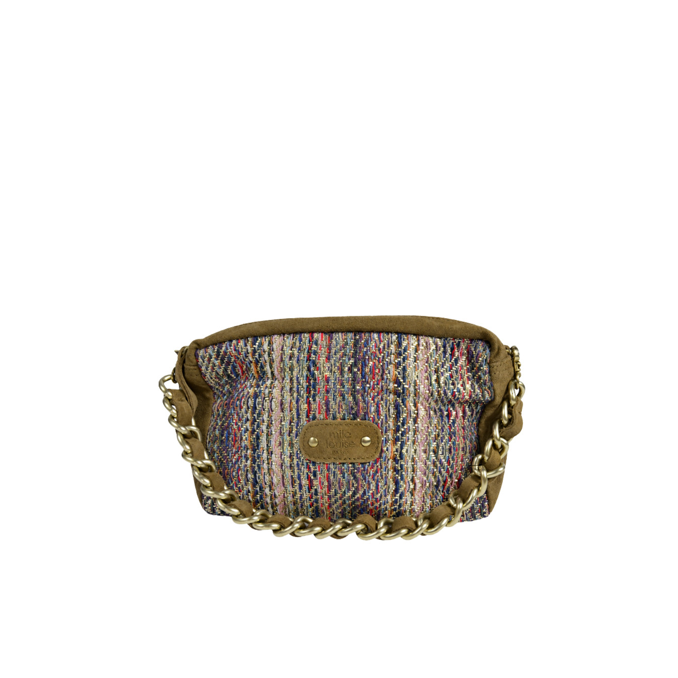 Mila Louise Mama TS Woven and Colored Ocre Dark Tote Bag