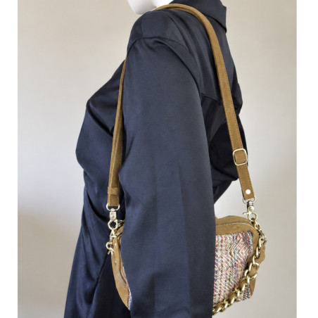 Mila Louise Mama TS Woven and Colored Ocre Dark Tote Bag
