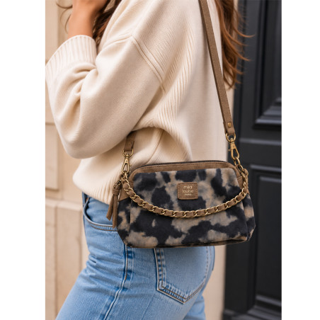 Mila Louise Mama XS LP3 Small Trotteur Bag Leopard Dark Ochre