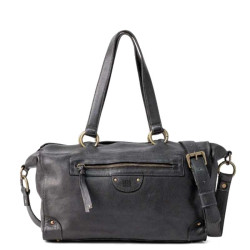 Biba Alaska Shoulder Bag in Leather AKA2L Black