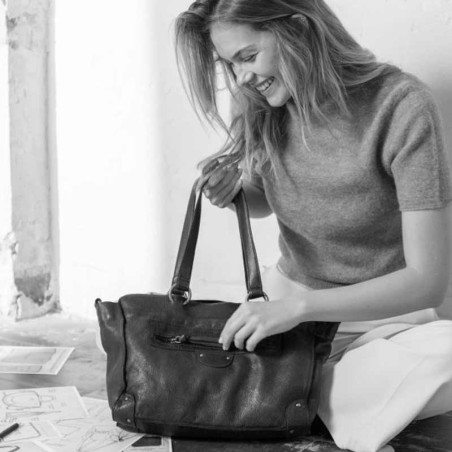 Biba Alaska Sac Porté Epaule En Cuir AKA2L Negro face
