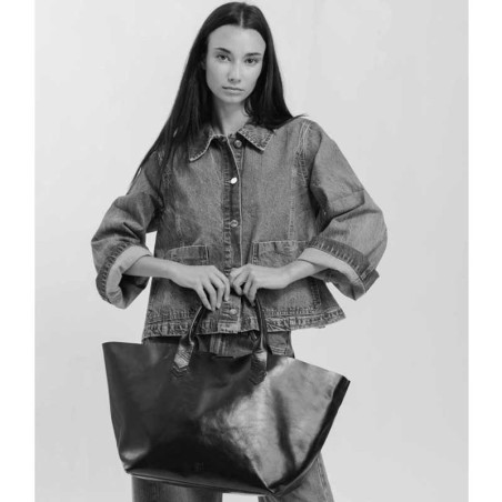 Biba Beloit Leather Tote Bag BEO1L Bordeaux