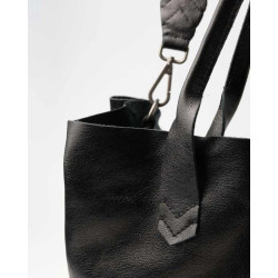 Biba Beloit Leather Tote Bag BEO1L Negro