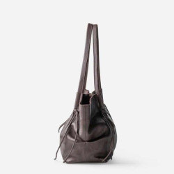 Biba Brumley Leather Shoulder Bag BUY1L Berenjena